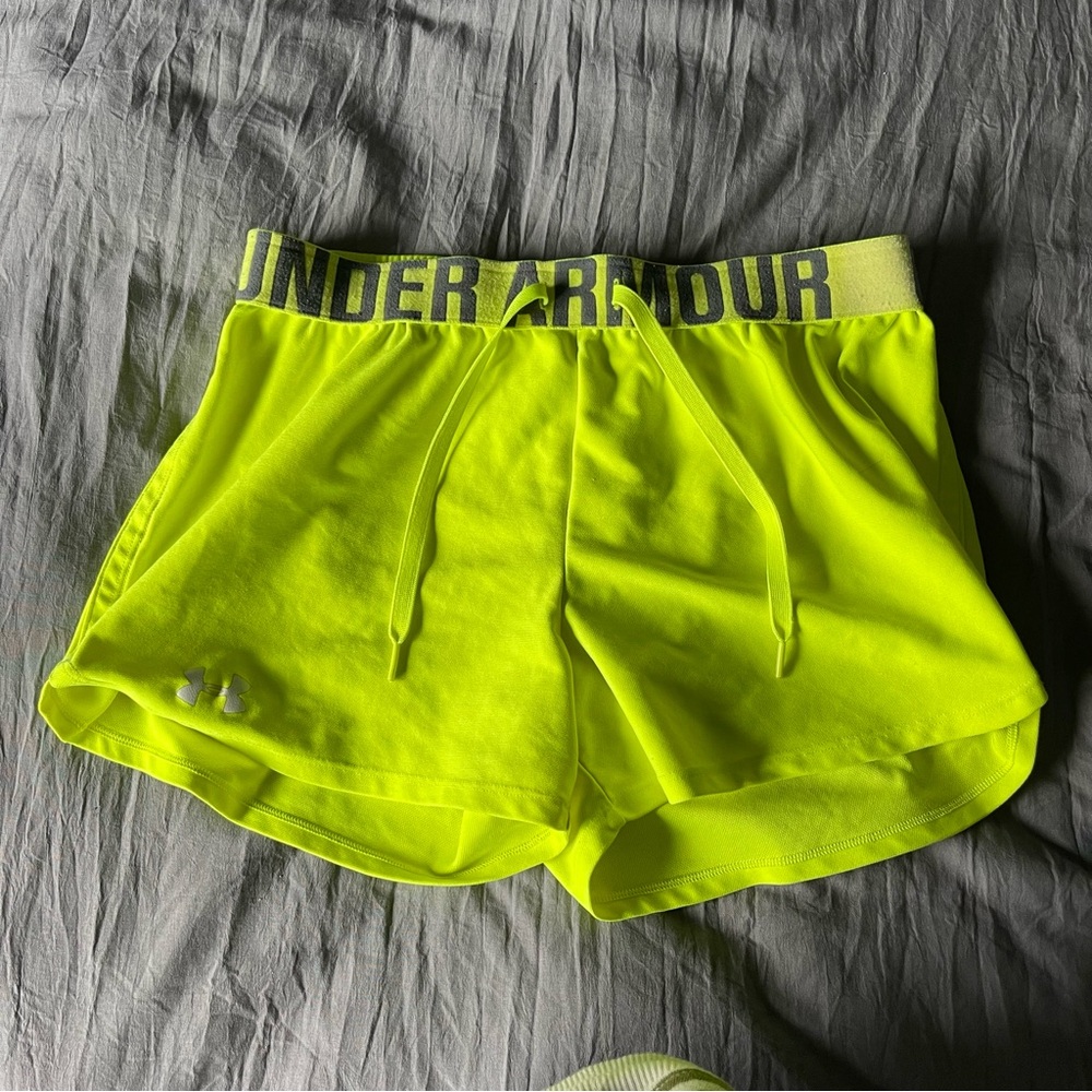 Under Armour Neon Yellow Athletic Shorts